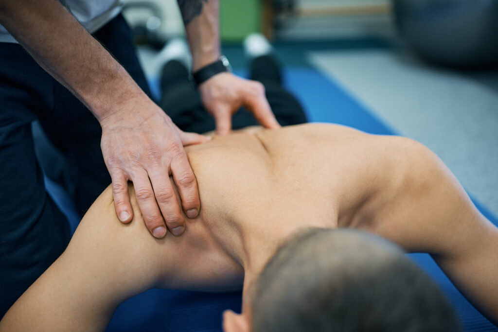 adult man recieving kinesiology in Victoria BC