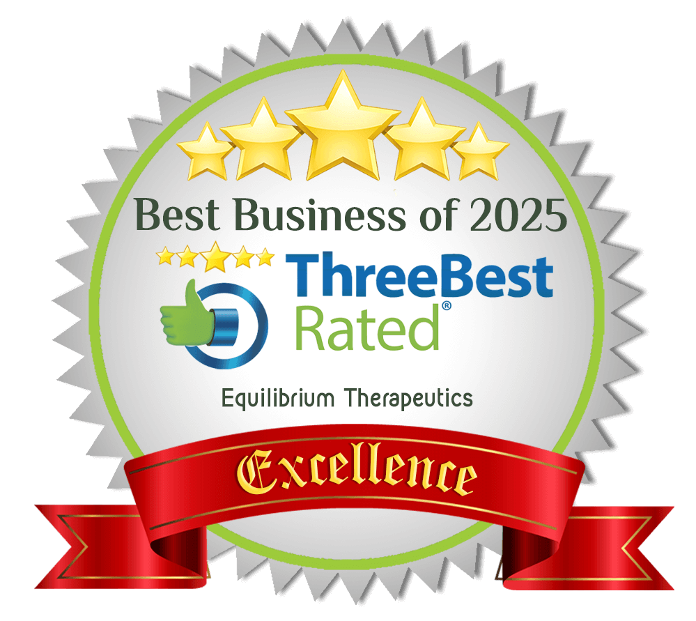 alt="Equilibrium Therapeutics voted #1 Massage Therapy Clinic in Victoria BC by Three Best Rated"